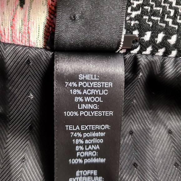 Black Label Chicos Size 00 XS Floral Jacket Lined Bird Multicolor - Picture 9 of 16